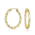 Load image into Gallery viewer, 14K Yellow Gold Medium Hoop Earrings

