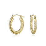 Load image into Gallery viewer, 14K Yellow Gold Roped Hoop Earrings
