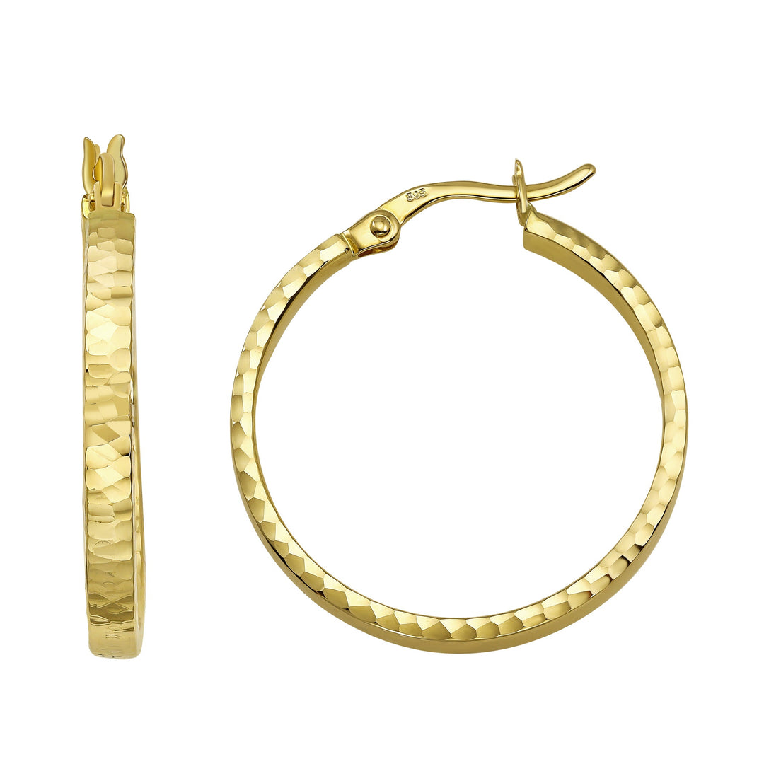 14K Yellow Gold Petite and Minimal Hoop Earrings