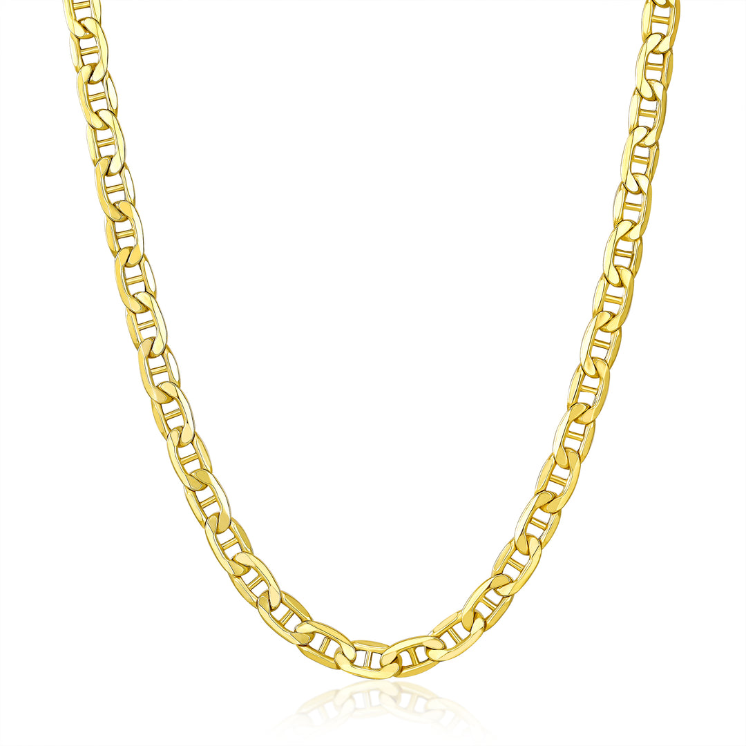 14K Mariner Link Chain Necklace in 22"