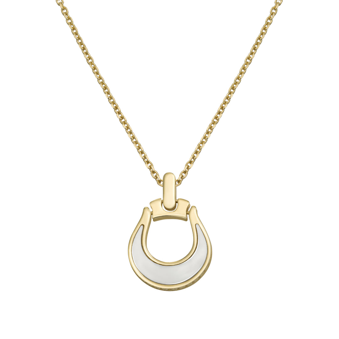 Horsebit Gold Pendant Necklace