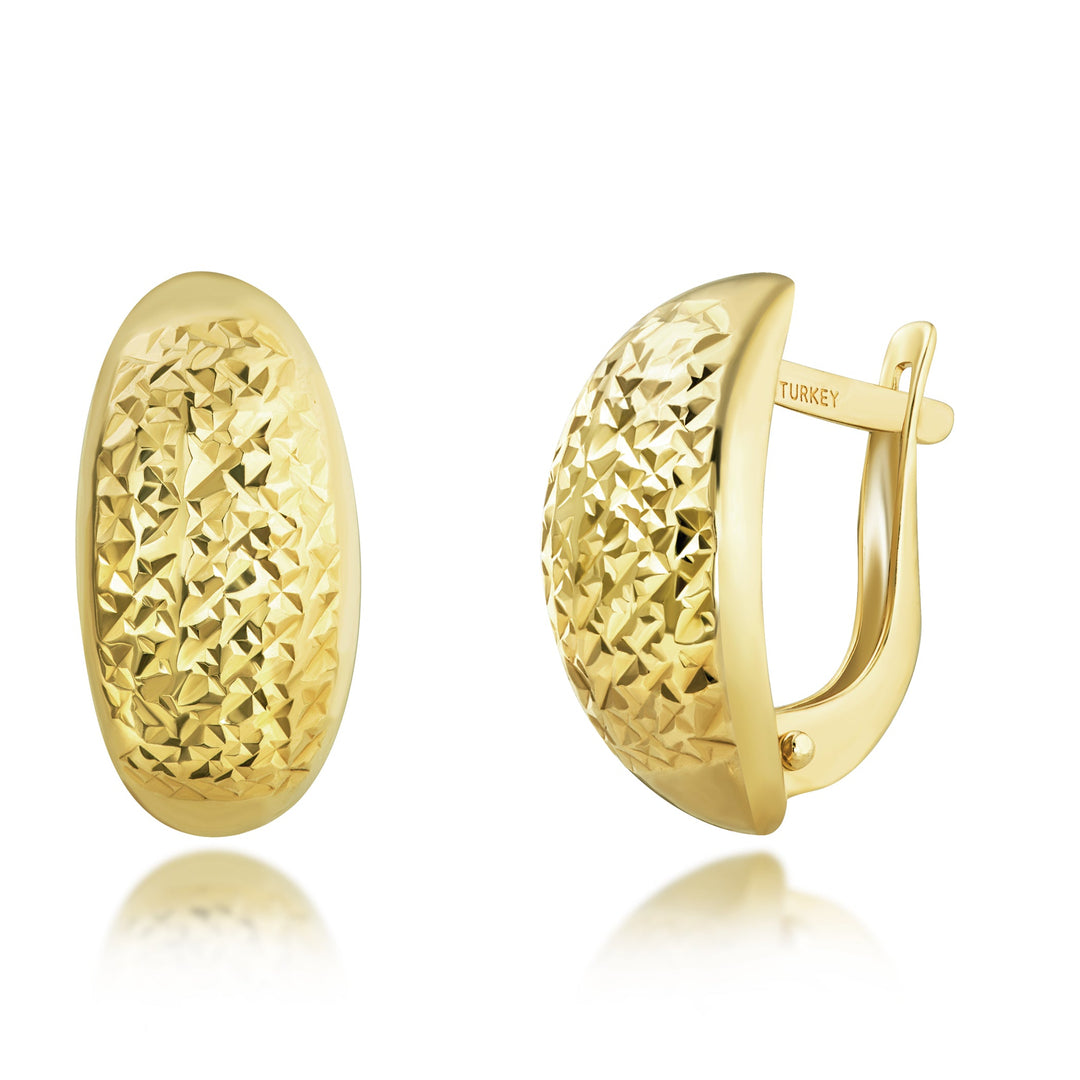 14K Yellow Gold Petite Armor Earrings