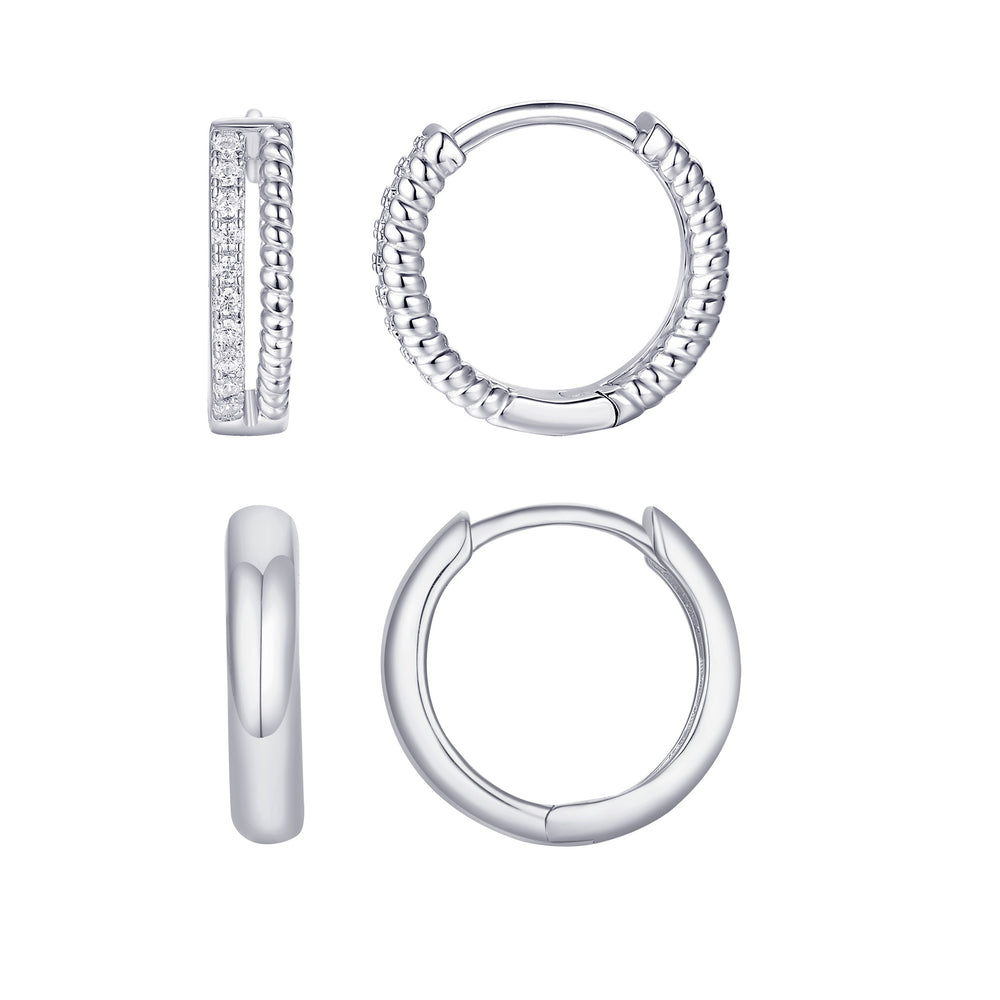 Time And Tru Trio Silver Tone Hoop Earring Set - Walmart.com