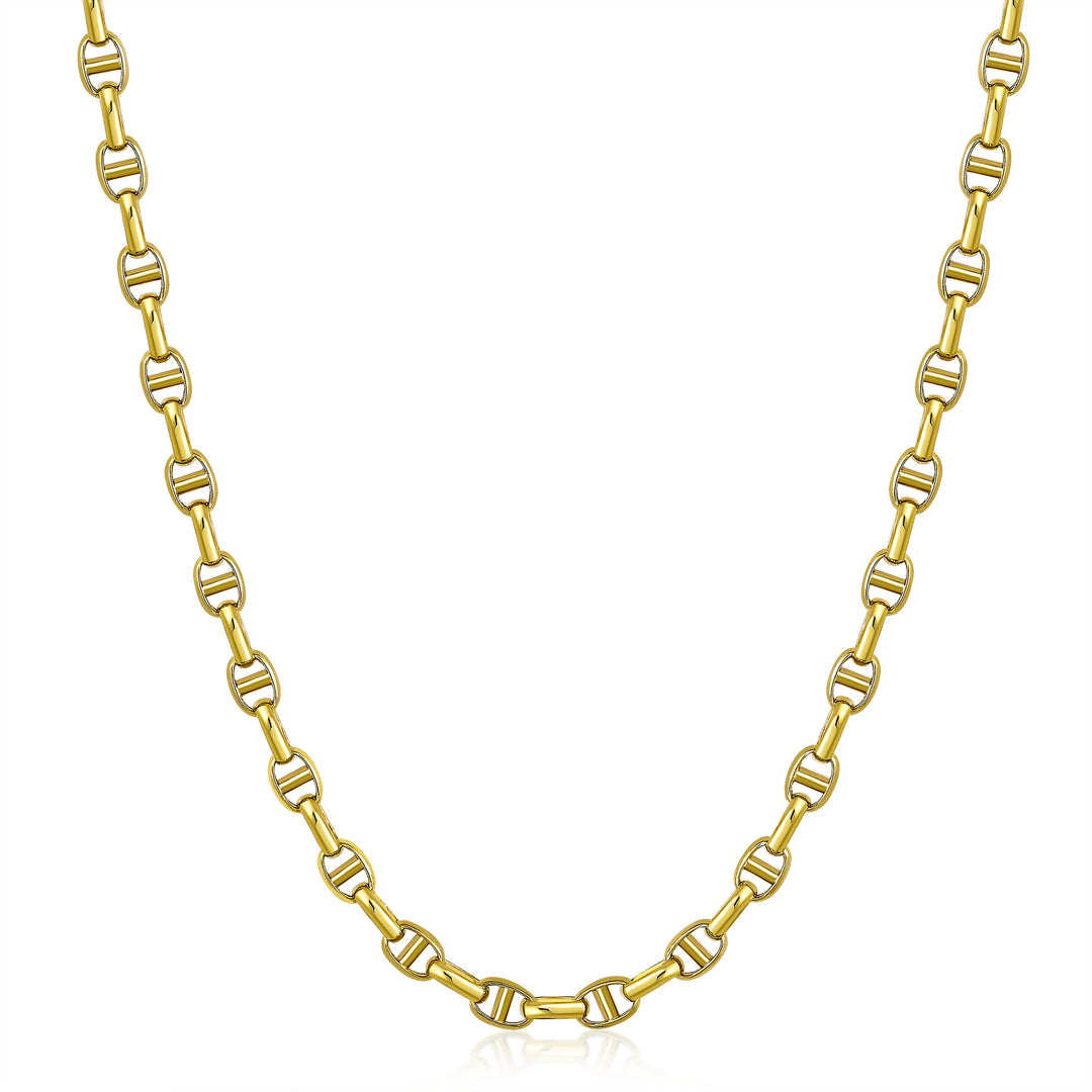 14K Yellow Gold Lightweight Link Chain Necklace 18"