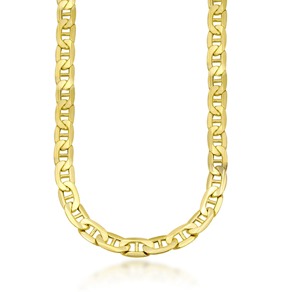 10K Yellow Gold 5.5mm Mariner Chain Necklace 18