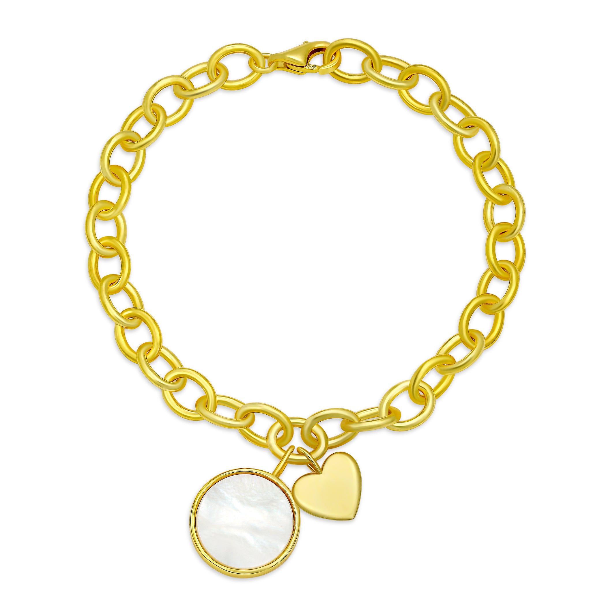 Heart of Coin Charm Silver Bracelet – Park and Luxe