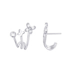 Load image into Gallery viewer, CZ Butterfly Fan Earrings
