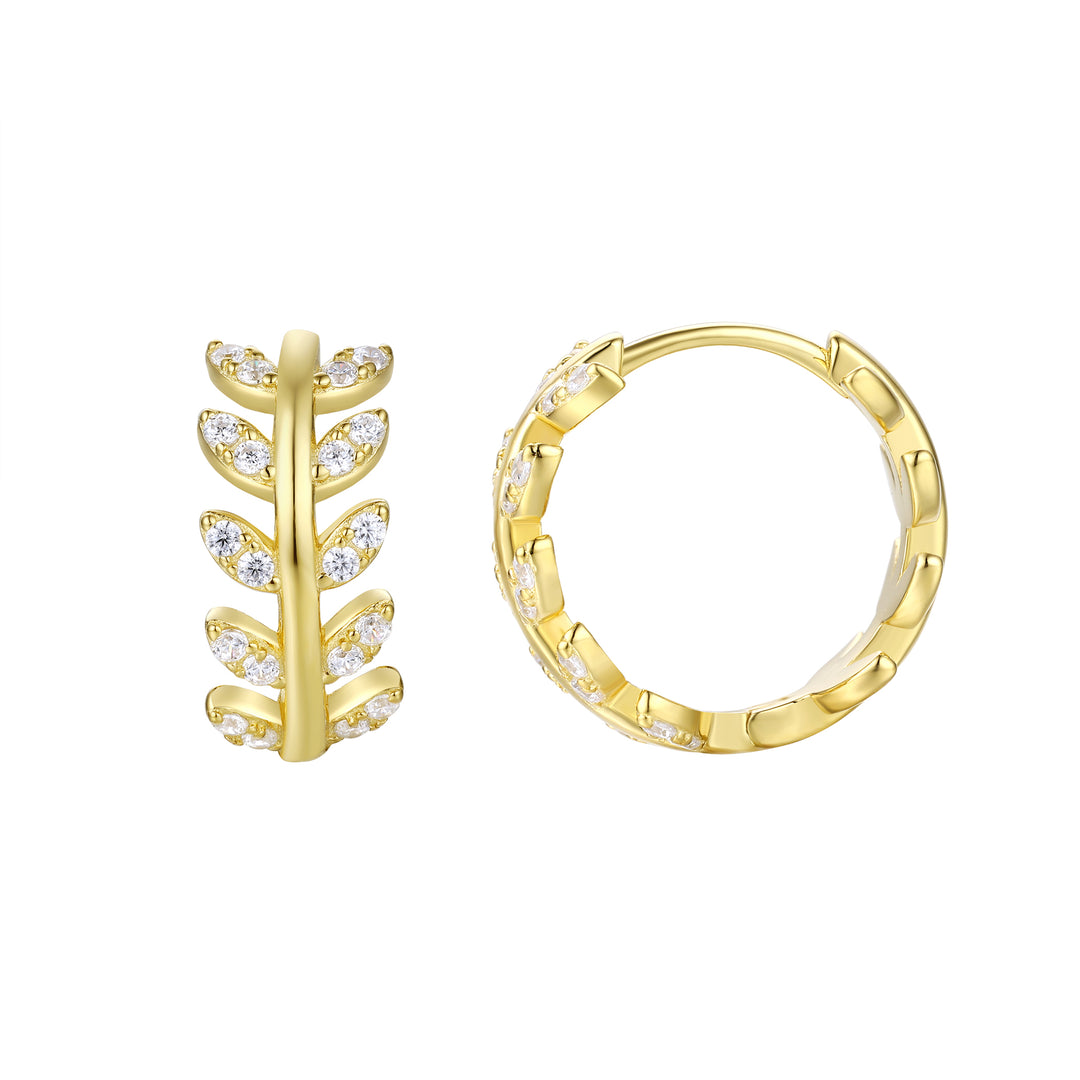 CZ Huggie Hoop Earrings