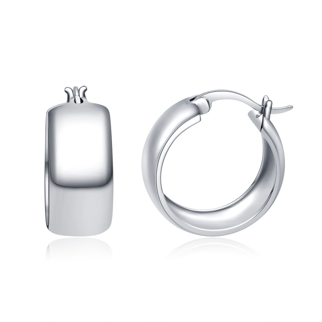 Bold Rounded Hoop Earring