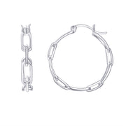 Twisted Metal Links Hoop Earrings