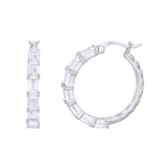 Load image into Gallery viewer, Hoop Earrings with White Stones
