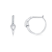 Interlock CZ Hoop Earrings