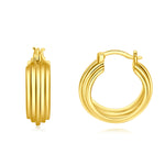 Load image into Gallery viewer, The Petite Ridge Hoop Earrings
