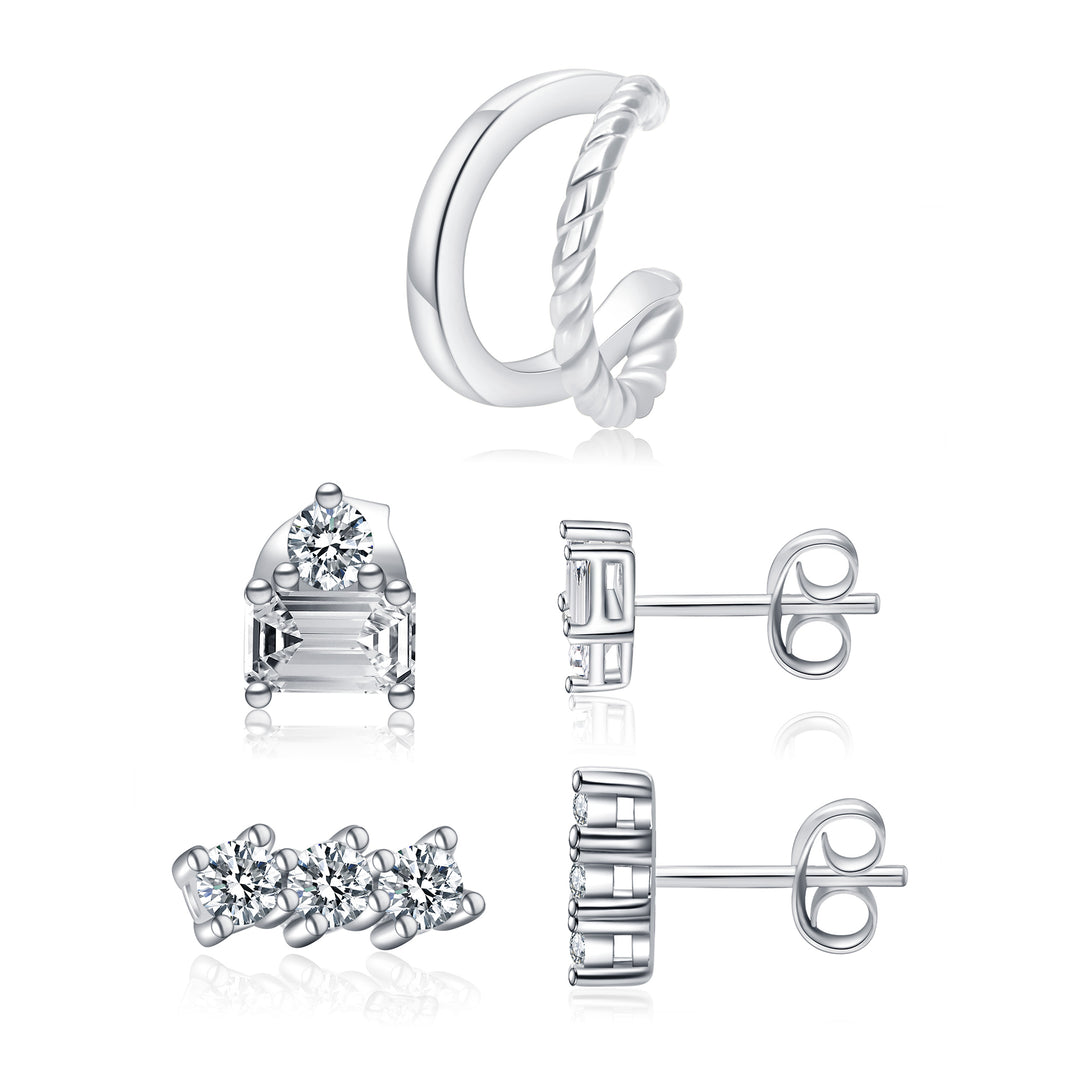 Sparkle Cuff Earring Set