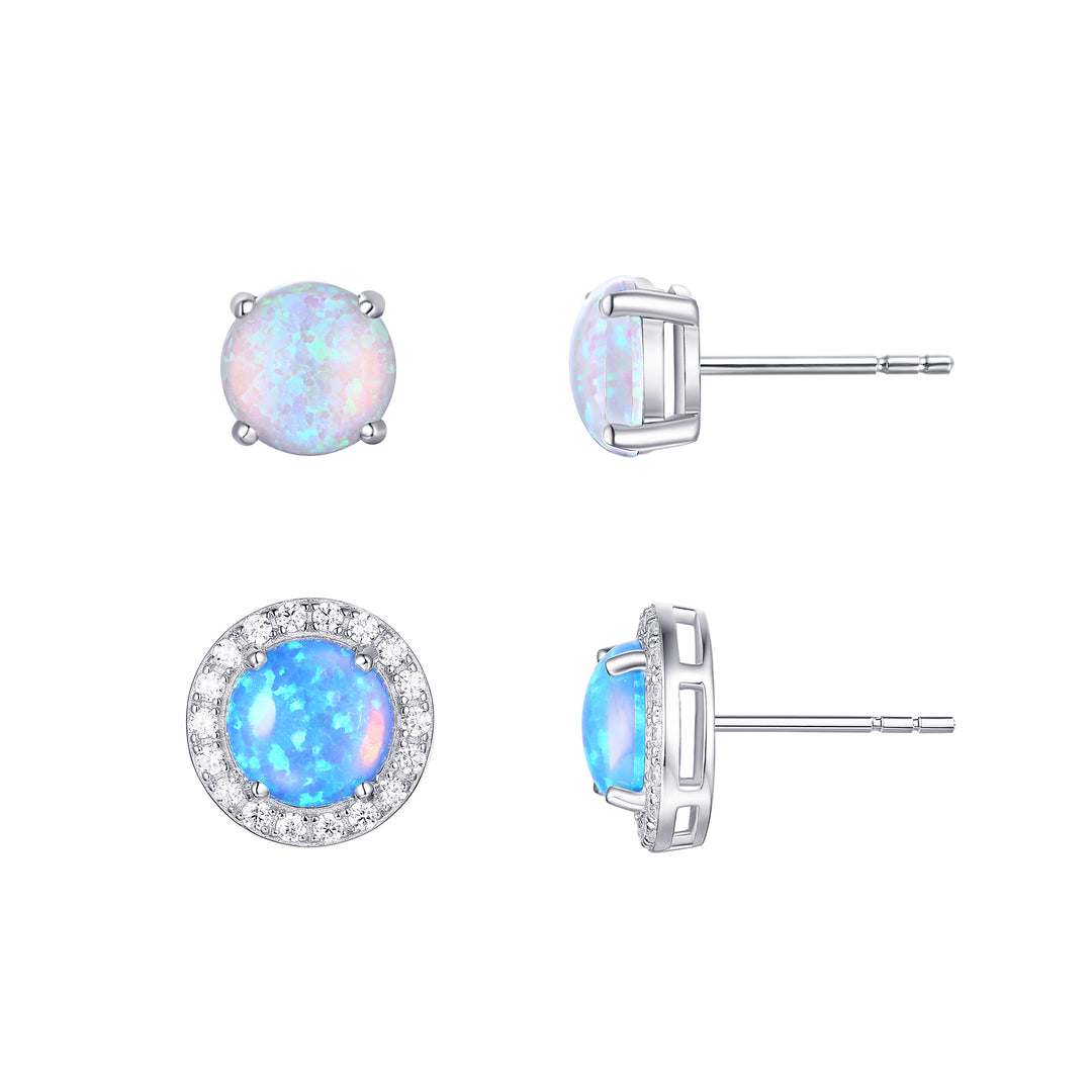 Irridescent Studs Earring Set