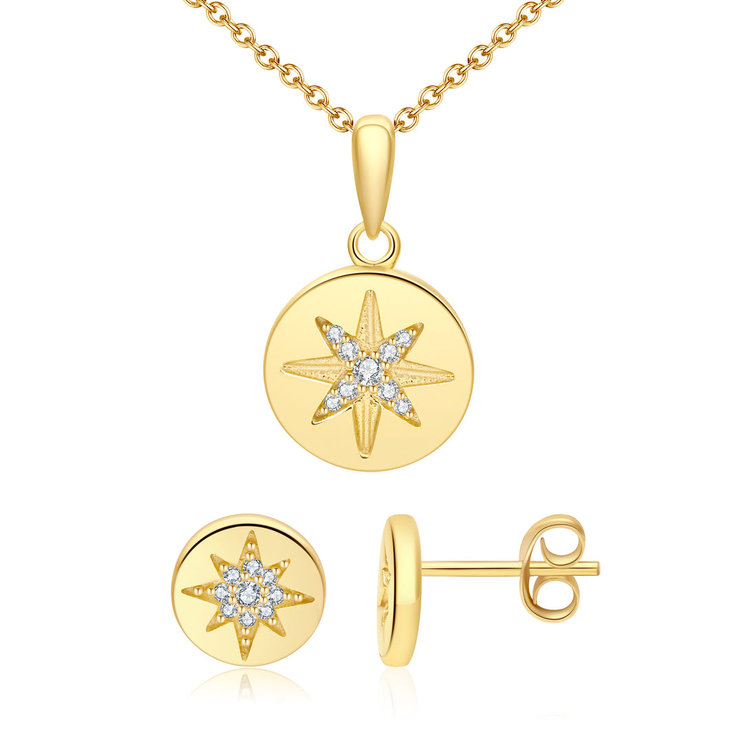 Guiding Light Star Pendant and Earring Set