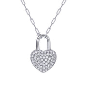 Heart Lock Pendant Necklace