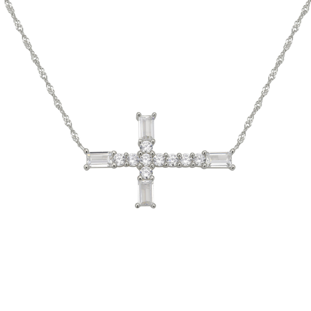 Sideway Crossed and Infinity Necklace