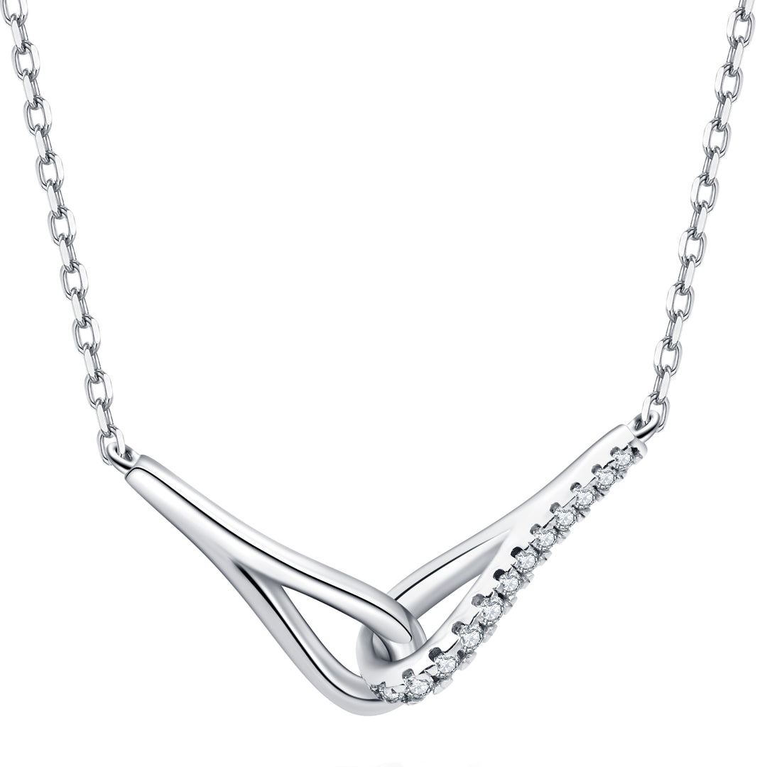 Sterling Silver Interlocked Necklace