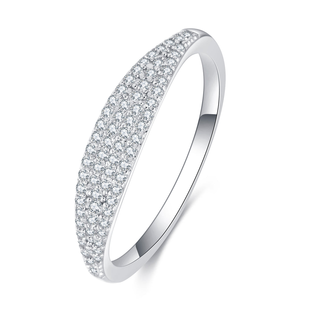 Sterling Silver Pave CZ ring