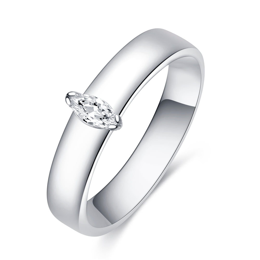 Sterling Silver Marquise CZ ring