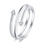 Load image into Gallery viewer, Sterling Silver tri Bypass CZ ring
