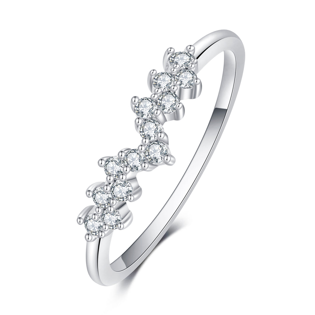 Sterling Silver Chaos CZ ring