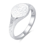 Load image into Gallery viewer, Sterling Silver Modern Oval Signet Ring
