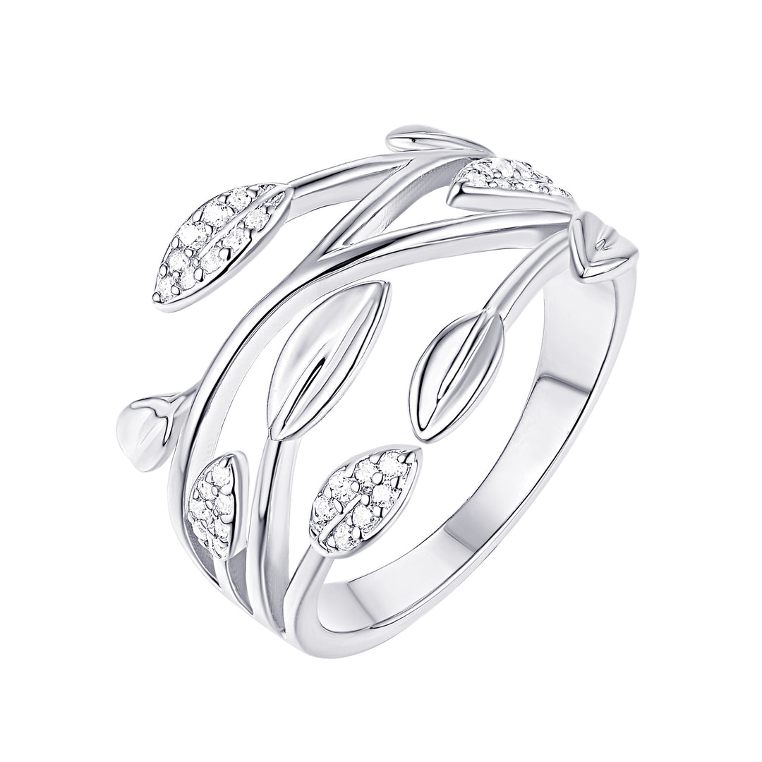 Whimsy Organic Vine and Leaf Band Ring