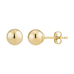 Load image into Gallery viewer, 14K Yellow Gold 9mm Ball Stud Earrings
