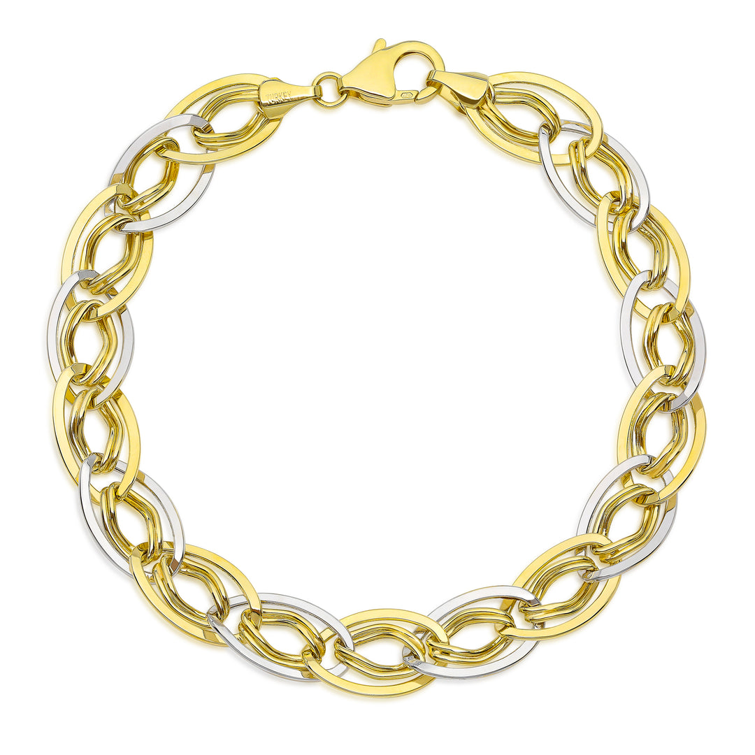 10K Yellow Gold Chain Link Bracelet, 7.5"