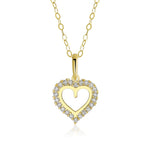 Load image into Gallery viewer, 10K Golden Heart CZ Sparkle Charm Pendant
