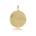 Load image into Gallery viewer, 10K Yellow Gold Dream CZ Charm Pendant
