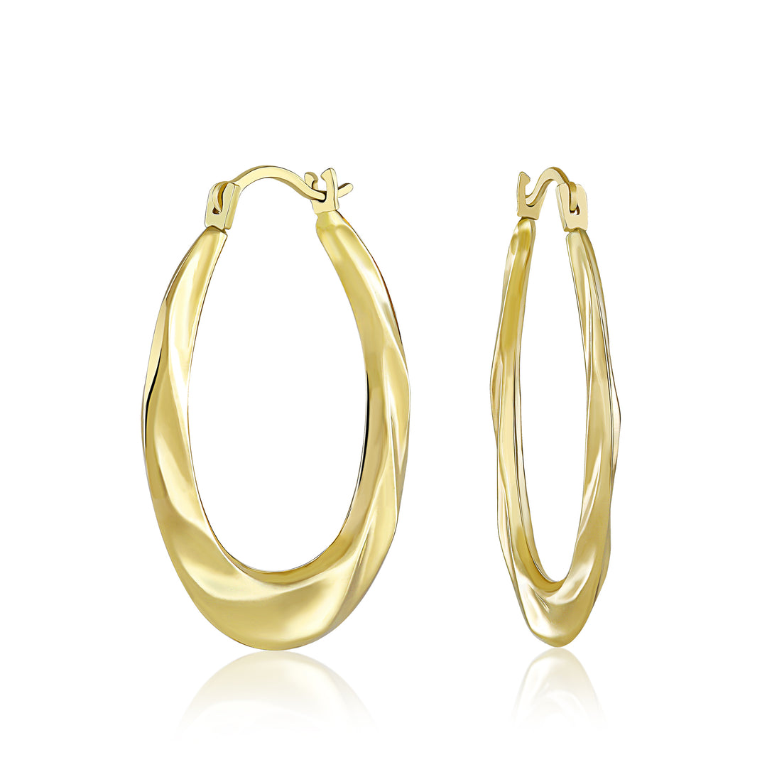 10K Yellow Gold Hoop Earrings