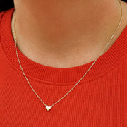 10K Yellow Necklace Perfect Heart Necklace