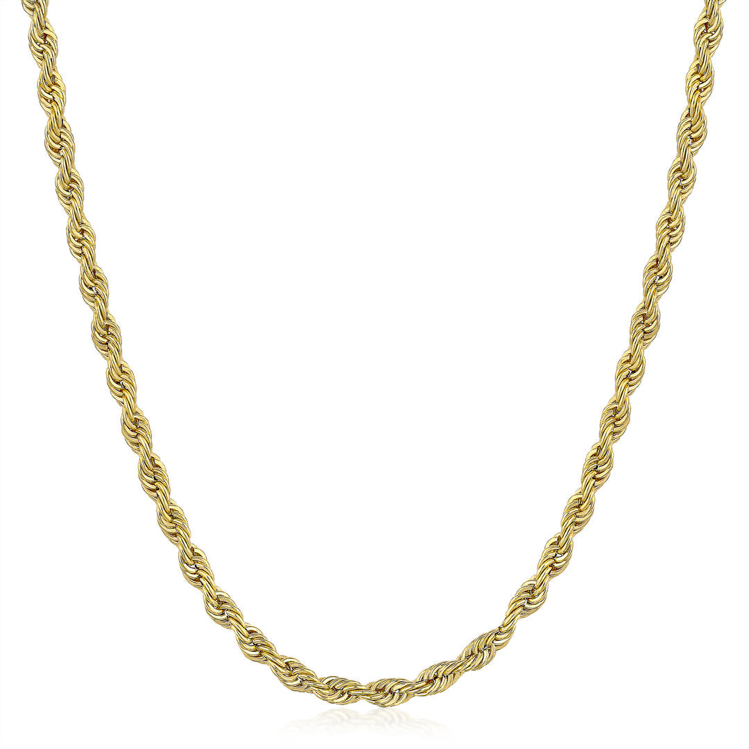 10K Yellow Gold Rope Chain Necklace