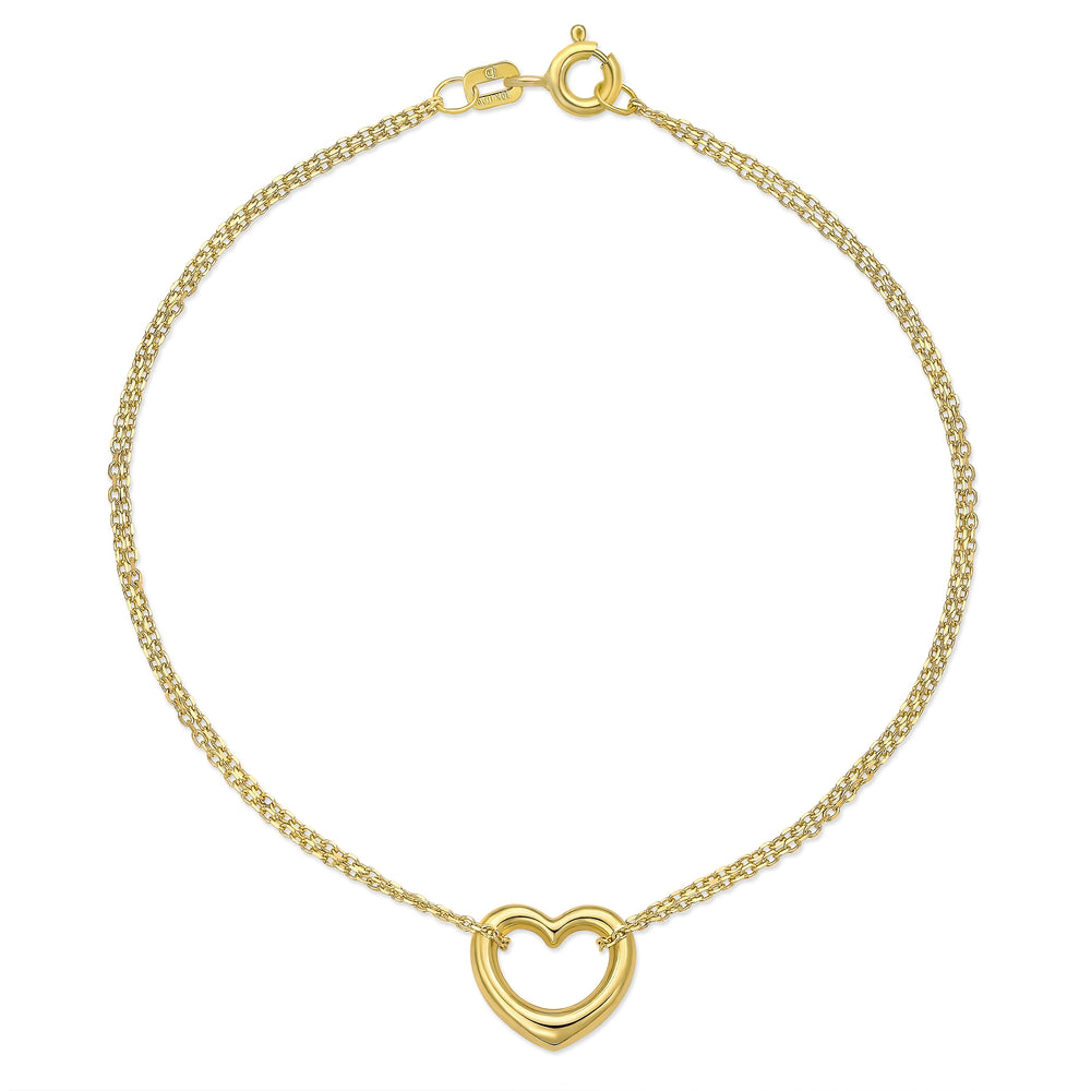 10k Yellow Gold Link Bracelet 001-440-01090 10KY | Arezzo Jewelers |  Elmwood Park, IL