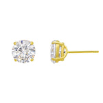 Load image into Gallery viewer, 10K Yellow Gold 7mm Round CZ Stud Earrings
